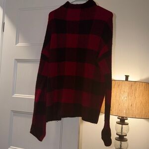 Tahari Women's Red and Black Turtleneck Sweater
